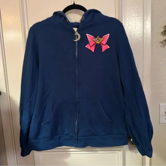 Sailor Moon Women's Navy Hoodie - Picture 2 of 7